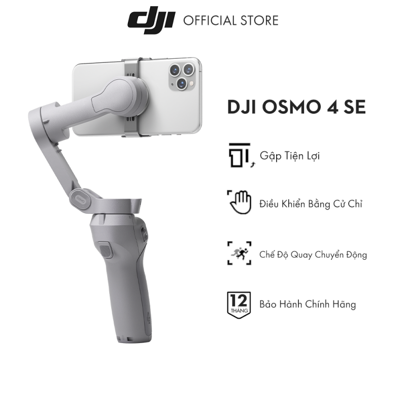 Tay cầm gimbal DJI Osmo Mobile 4 SE 2021 chống rung điện thoại Hàng chính hãng Bảo hành 12 tháng 1 Đổi 1