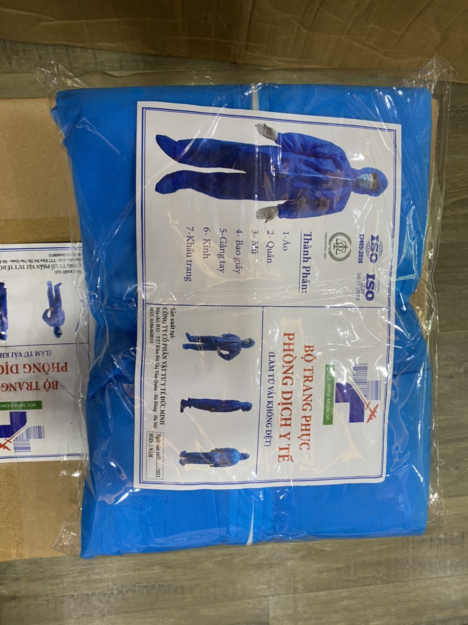 Quần áo bảo hộ phòng dịch 7 món ĐỨC MINH