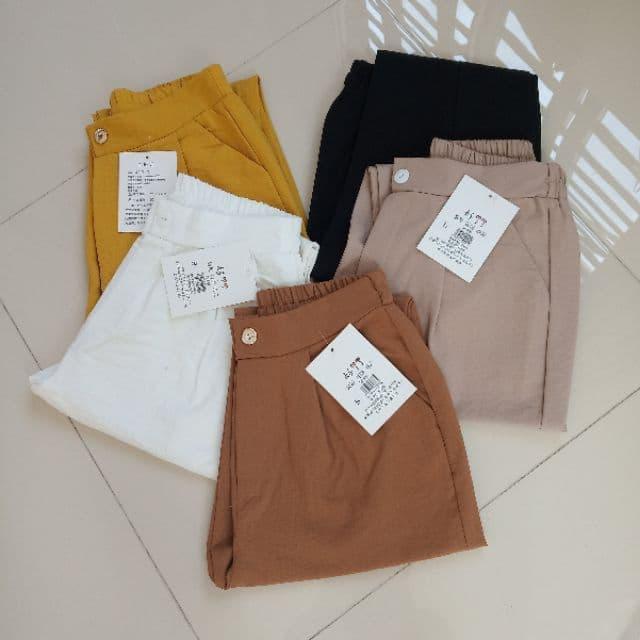 Quần đũi baggy khuy cao cấp lưng chun