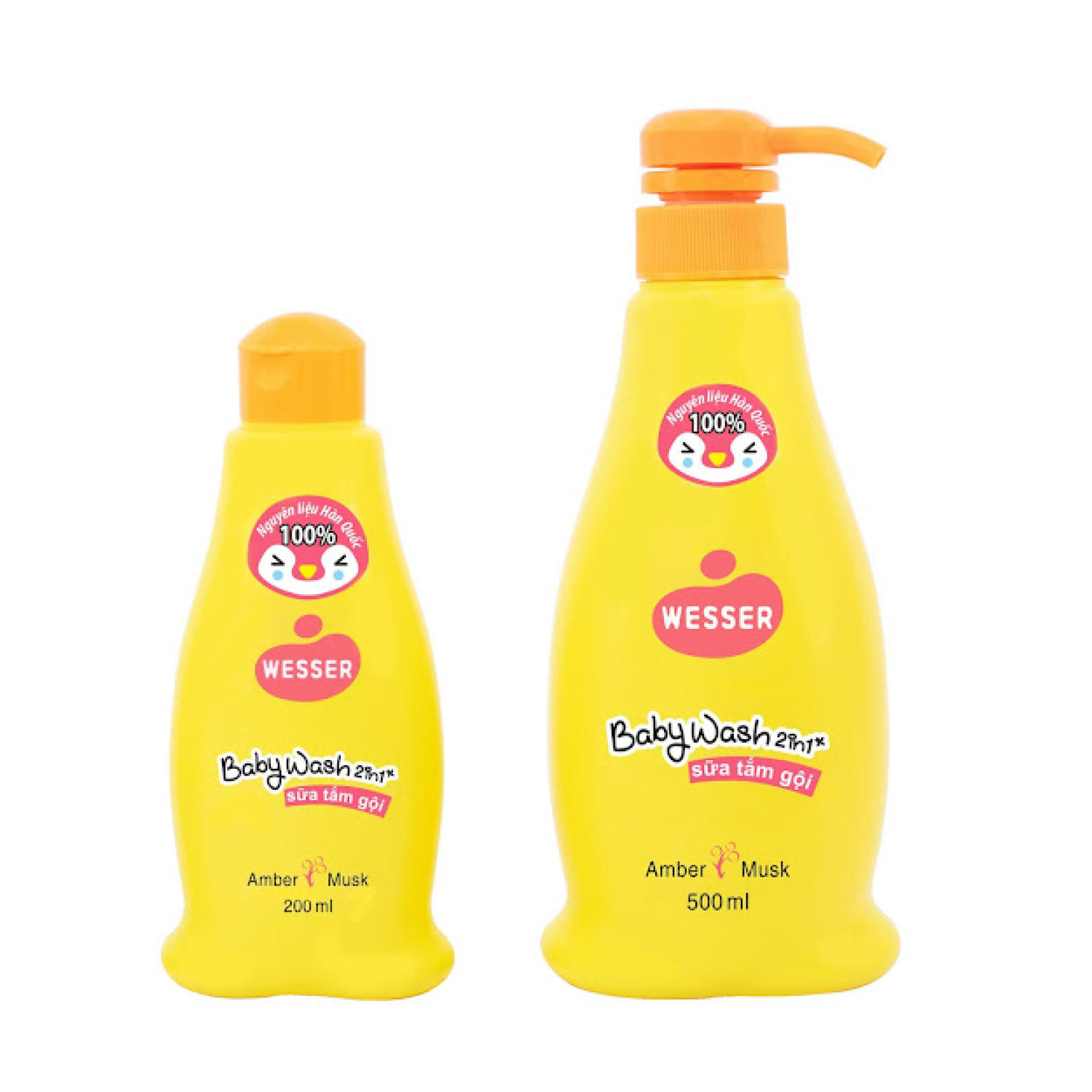 Sữa tắm gội 2in1 wesser chai 200ml an toàn cho bé