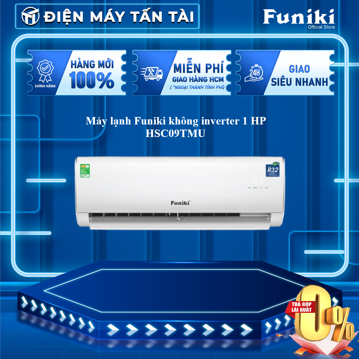 Hsc09tmu - máy lạnh funiki 1 hp hsc09tmu - giao toàn quốc - freeship hcm