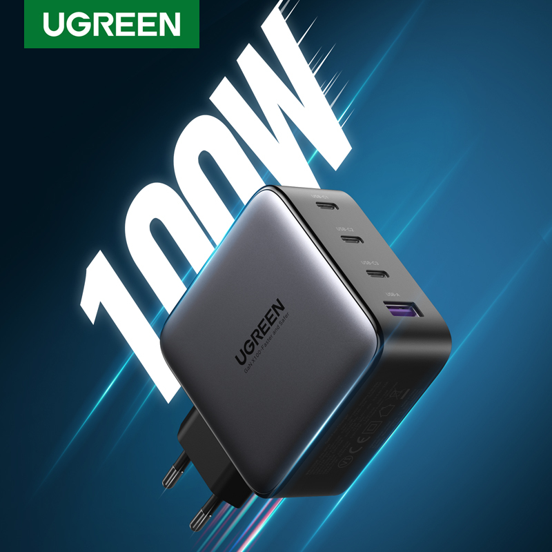 UGREEN USB Charger 100W GaN Charger for Macbook tablet Fast Charging for iPhone Xiaomi USB Type C PD Charge for iPhone 12 11