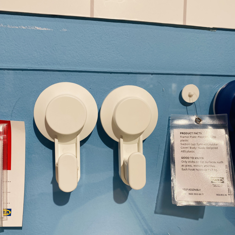 Bộ 2 móc treo đồ hút chân không Tisken IKEA