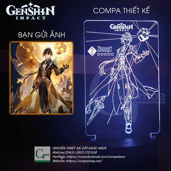 Đèn Ngủ Genshin Impact Zhongli Type 01