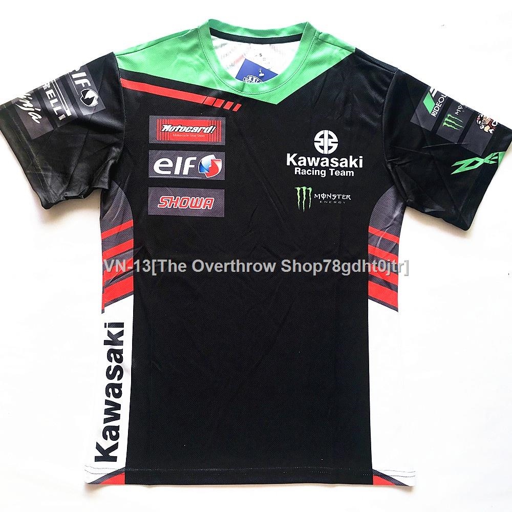 ☜▣ 2023 kawasaki Fleet Racing Jersey Motorcycle Riding Short Sleeve Factory T-Shirt