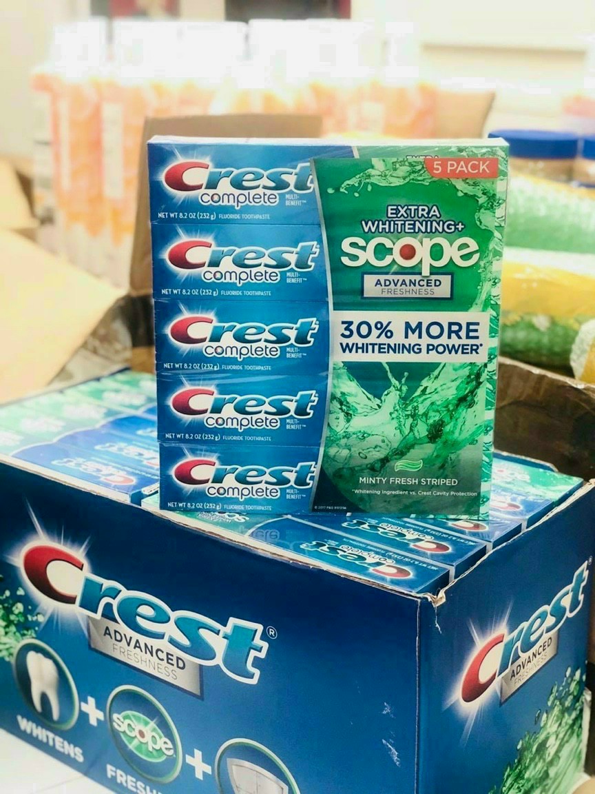 Kem đánh răng Crest Scope nhập Mỹ mùi bạc hà thơm mát--tuyp 232g (date 2023)