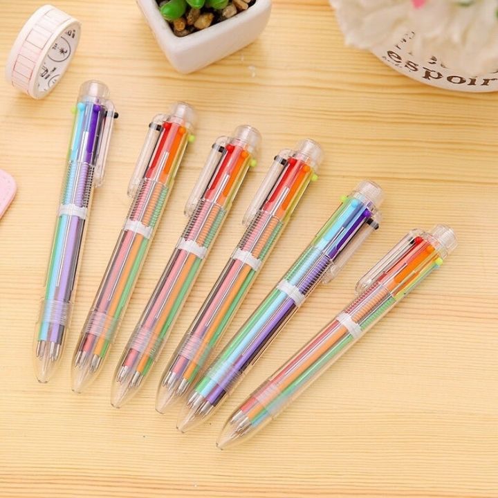 Combo 2 Bút bi 6 Ngòi 6 Màu Mực Loại Đẹp