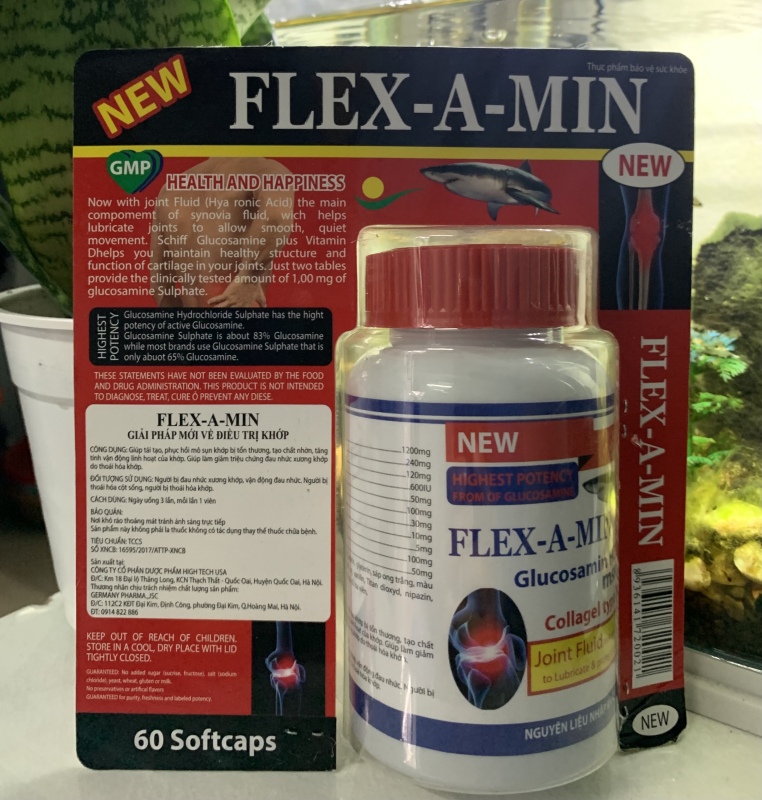 Flex Amin Giúp phục hồi, tái tạo mô sụn khớp, tăng tiết dịch lọ 60 viên