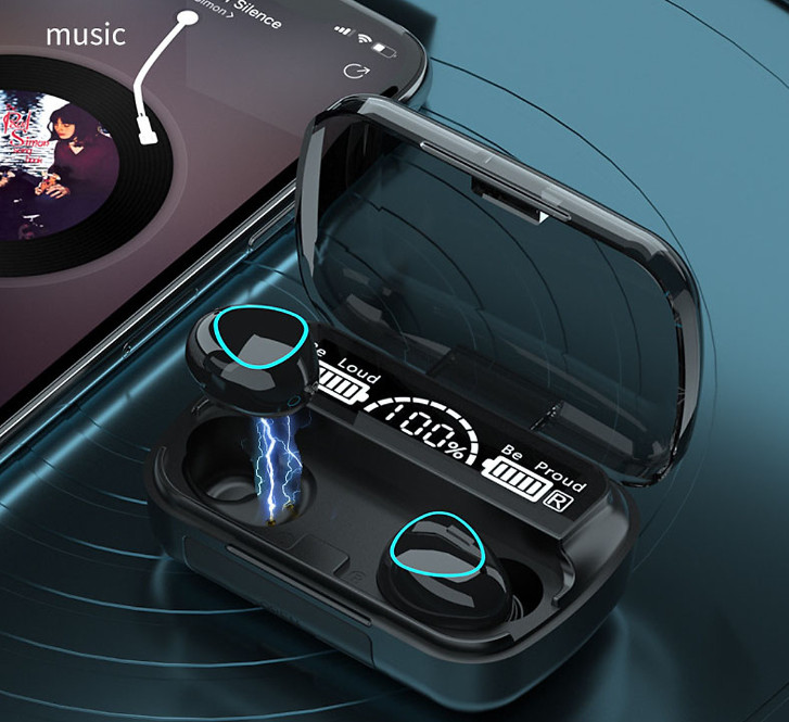 Tai nghe bluetooth M10 Pin Trâu 3500mAh Bản Quốc Tế Có Mic Đàm Thoại, Kháng Nước Bụi, âm thanh trung thực, đèn Led đẹp mắt, hộp sạc có màn hình