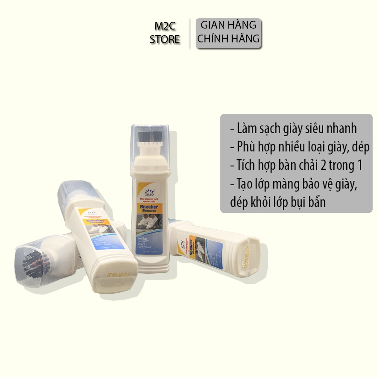 Chai vệ sinh giày Ximo Sneaker Shampoo 100ml