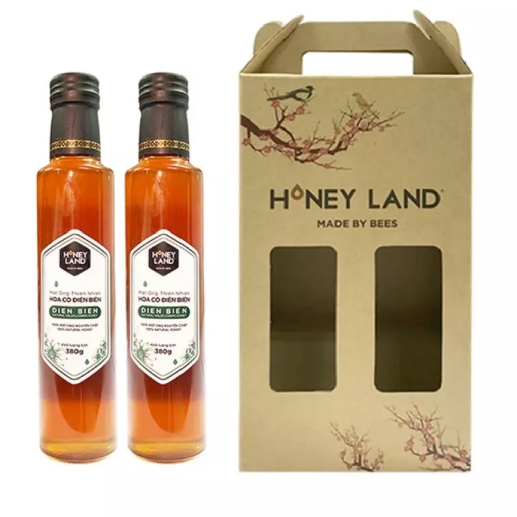 COMBO 2 chai Mật ong Điện Biên kèm hộp đựng siêu đẹp 380gr/chai tốt cho sức khỏe