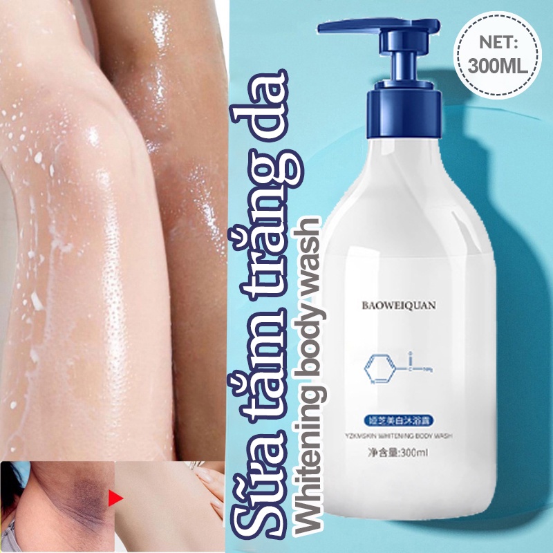 Sữa tắm trắng da Sữa tắm dưỡng ẩm sữa tắm nước hoa 300ML ẩm trẻ hóa da Làm