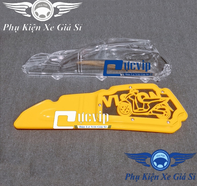 Lọc Gió Độ + Ốp Pô E Trong Suốt Xe Vision Đời 2014 - 2020 Mẫu Mã Đẳng Cấp MS2896
