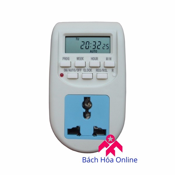 Bộ 2 ổ cắm hẹn giờ bật tắt điện tử al06 - 6-al06