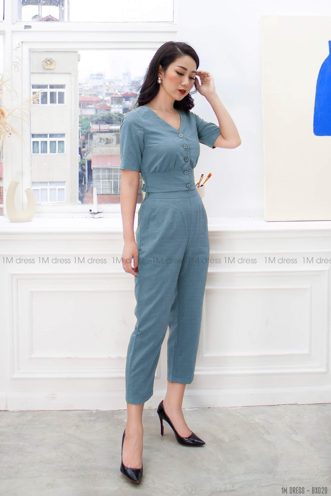 Sét bộ nút nhúm eo đũi không nhăn-QH