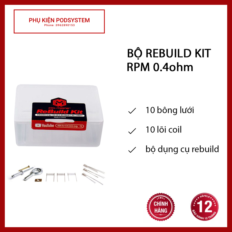 Bộ Rebuild Kit RPM 0.4ohm -  Rebuild occ 0.4 cho RPM  - Hàng chính hãng