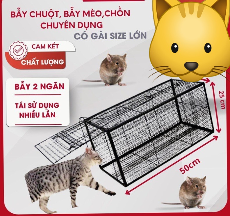 Lồng Bẫy Mèo Hoang Sóc Bẫy Chồn Lồng Có Thể Tái Sử Dụng Nhiều Lần