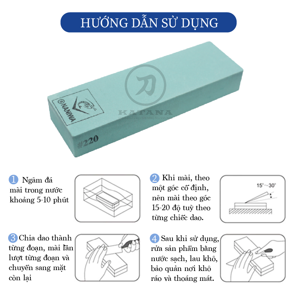 Đá mài phá cao cấp Naniwa #220 ( cỡ lớn) - NAV 200