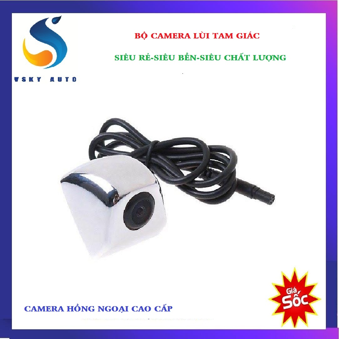 [HỖ TRỢ LẮP ĐẶT Ở HÀ NỘI] Camera ip, bán camera ô tô, camera quan sát, camera lùi giá rẻ - Camera lùi hồng ngoại tam giác cao cấp, Chống nước, FULL HD, Siêu nét, Siêu bền, Giá rẻ hấp dẫn - TẶNG KHĂN LAU XE CAO CẤP