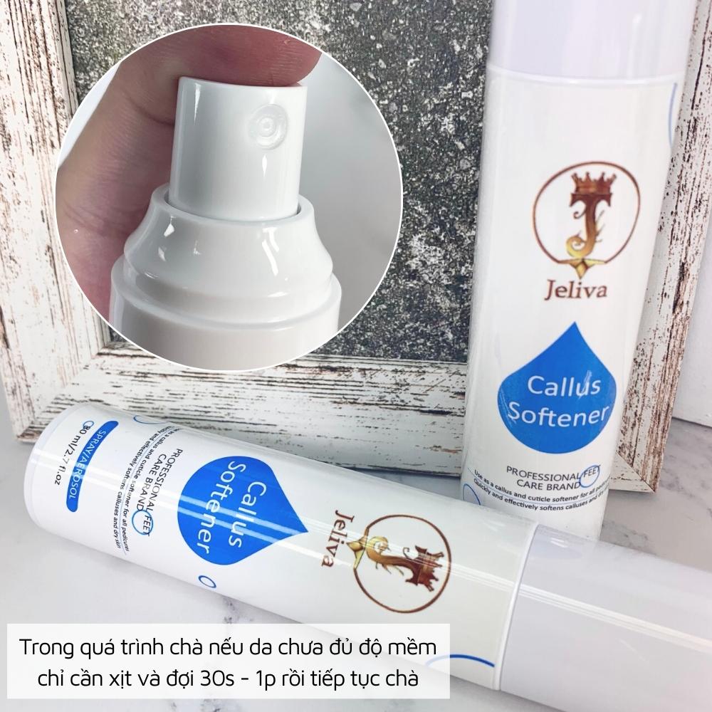 Chai xịt mềm da chà gót Jeliva NGHI THẢO 80ml