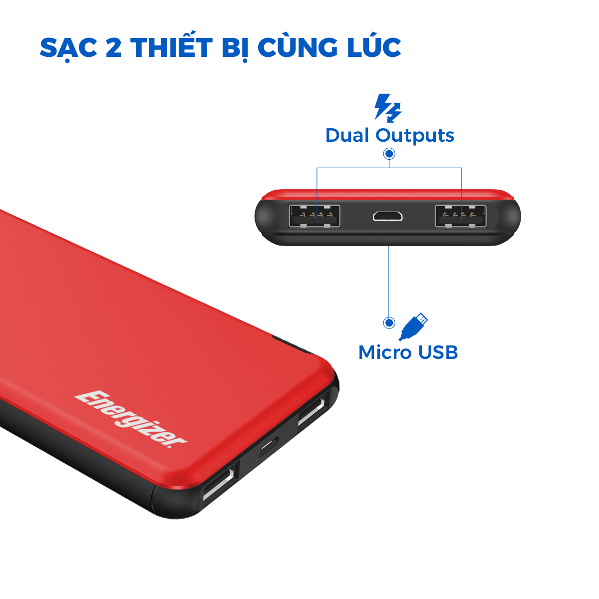 Pin Energizer Chiến Binh II 10,000mAh - UE10046RD