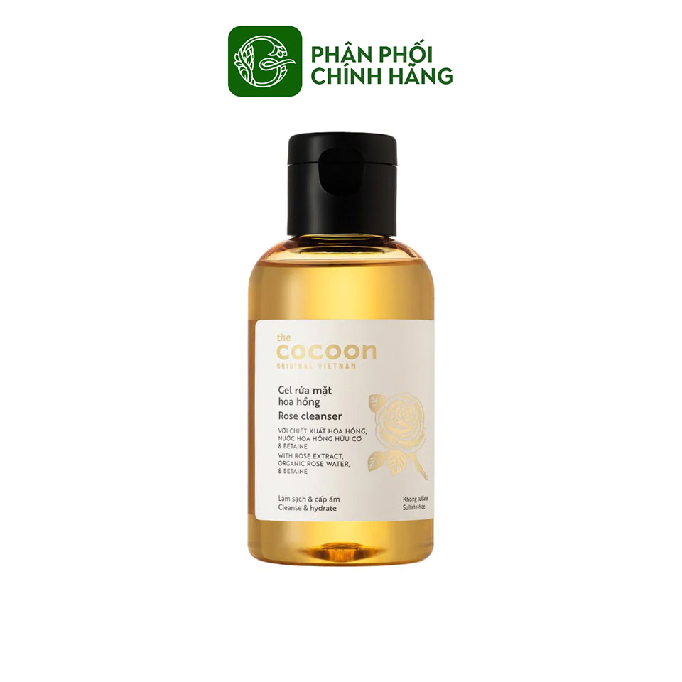 Gel rửa mặt hoa hồng The Cocoon Rose Cleanser 140ml