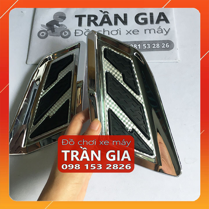 [FreeshipMAX] Ốp gác chân em bé xe AB 125 150 năm 2020-2021-2022 airblade gác chân trước air blade xi inox cacbon carbon- phụ kiện trang trí