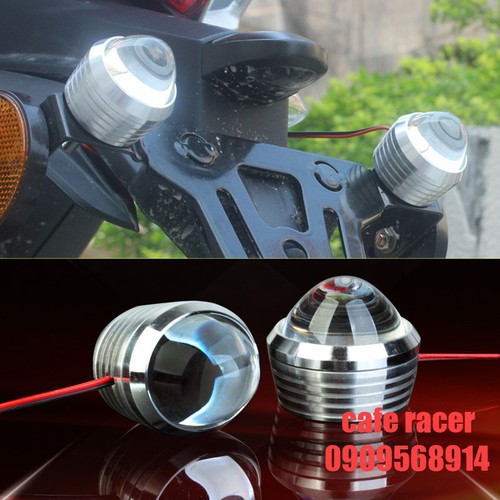 Cặp đèn led cảnh báo xanh đỏ dùng lắp xe máy xe mô tô