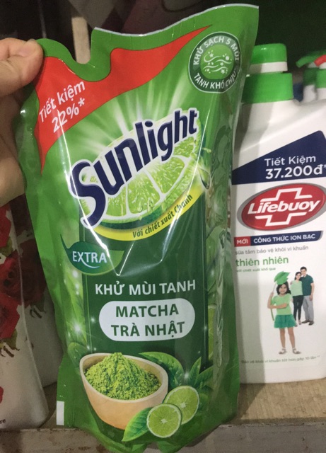 Nước Rửa Chén Sunlight Trà Xanh 750G