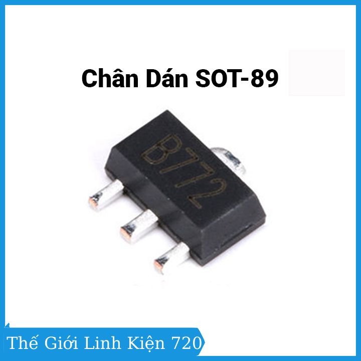 Combo 10 b772 sot-89 / to-216 transistor pnp 3a-30v hiệu suất cao