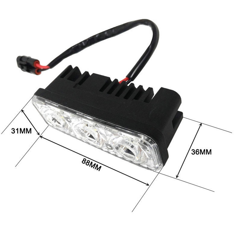 Đèn Trợ Sáng 3 Bóng 6w Gắn Xe Máy 12V [ Giá 1 Chiếc  ]