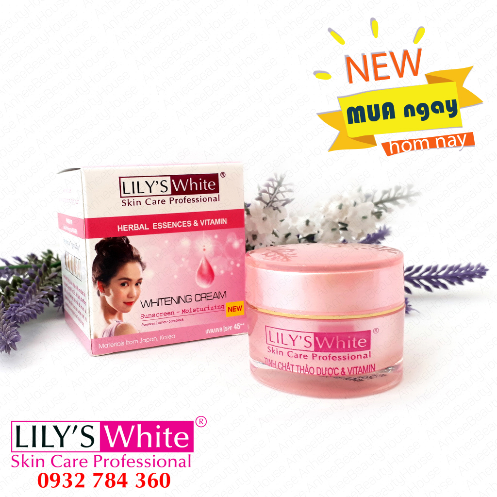 [HCM]Kem dưỡng trắng da – Thảo dược Lily’s White hồng (Chống nắng – Dưỡng ẩm da)