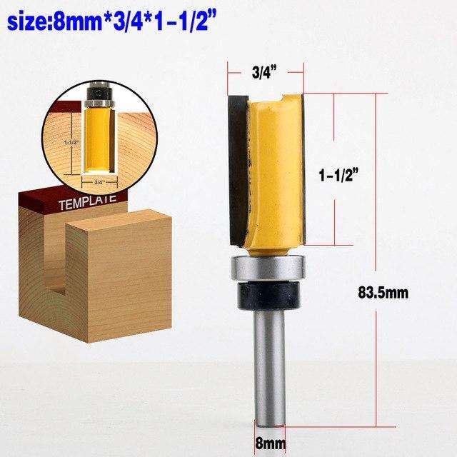 Bộ 4 mũi phay gỗ, đánh cạnh, cốt 8mm