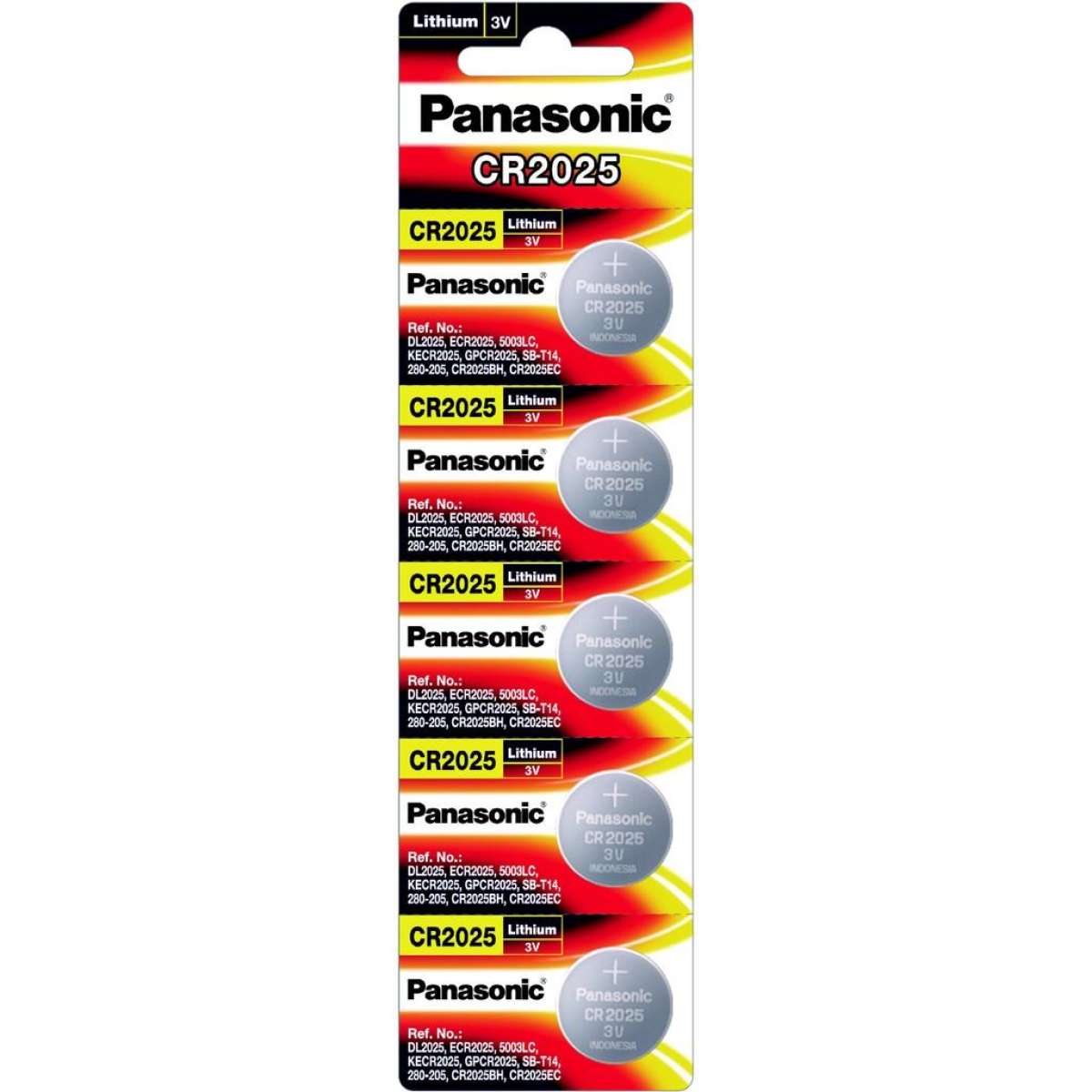 Vỉ 5 viên pin nút/pin cmos panasonice 3v cr-2025/5bn