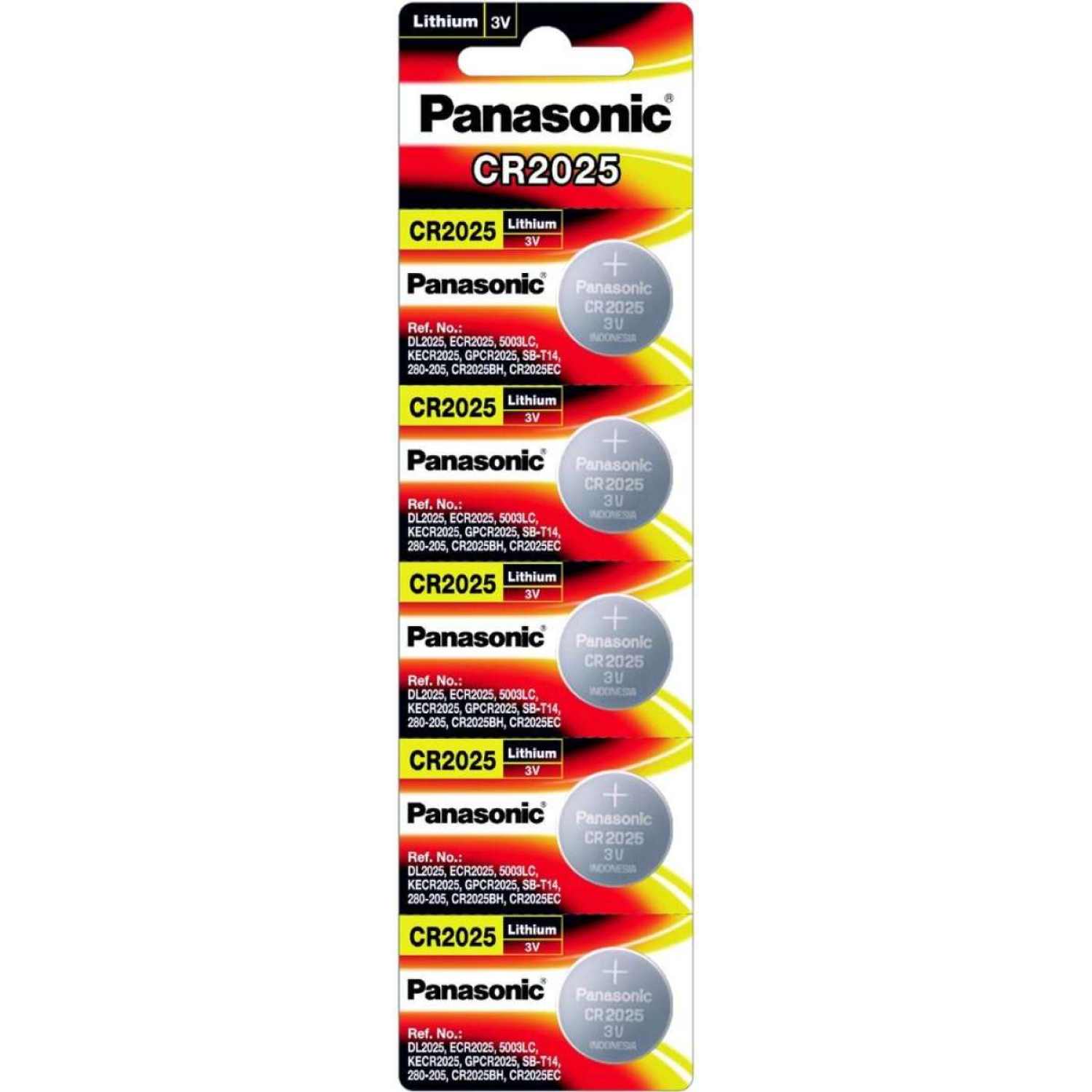 Vỉ 5 viên pin nút/pin cmos panasonice 3v cr-2025/5bn