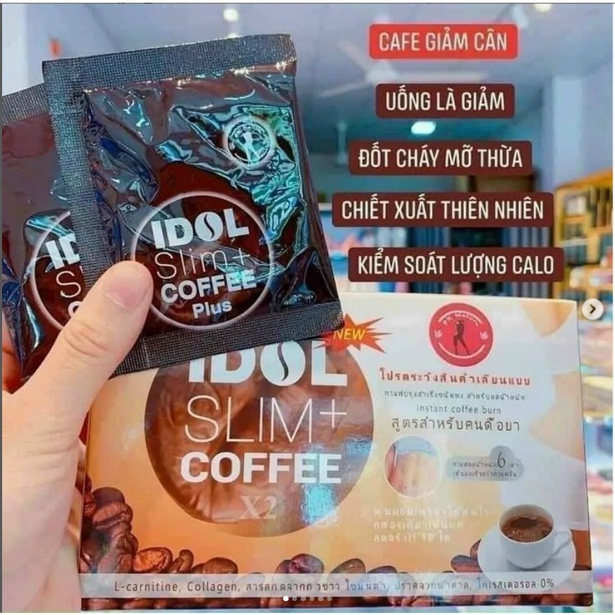 Cà Phê Giảm Cân Idol Slim Coffee Thái Lan chính hãng (Hộp 10 Gói)