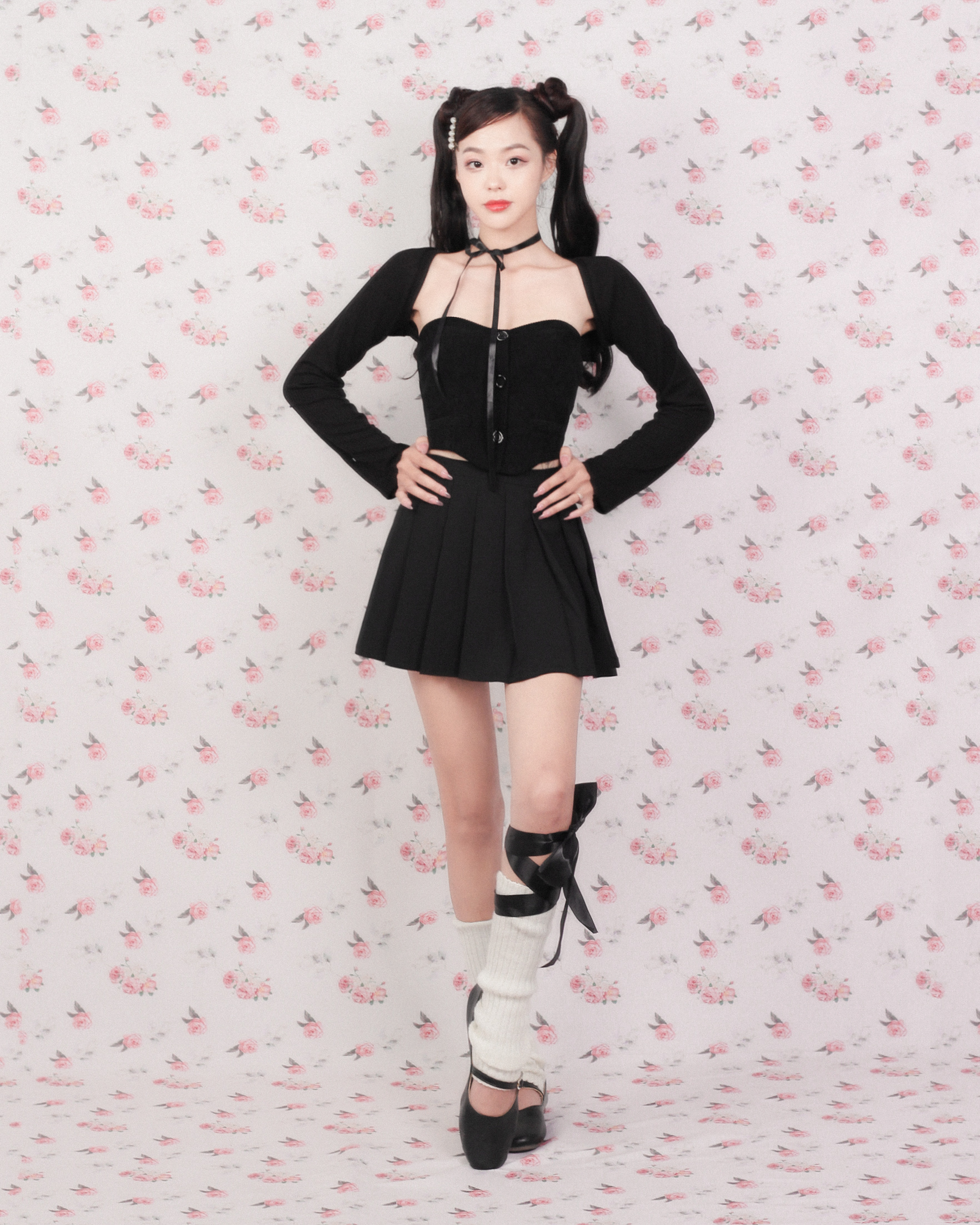 DALLA Áo cardigan thun croptop (bolero cardigan) (CDG09)