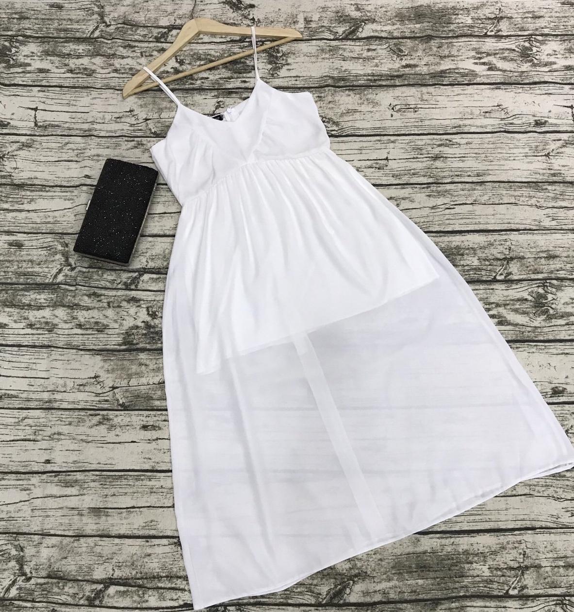 ĐẦM MAXI TRẮNG 2 DÂY THỜI TRANG HÈ 2019