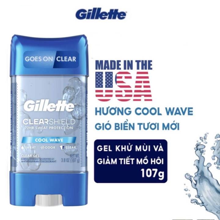 Lăn Khử Mùi Nam Gillette Clear Gel 107gr