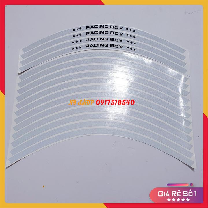 DECAL RACING PHẢN QUANG DÁN VÀNH RCB (TEM CHỈ VÀNH 1 BỘ ĐỦ DÁN 2 BÁNH)