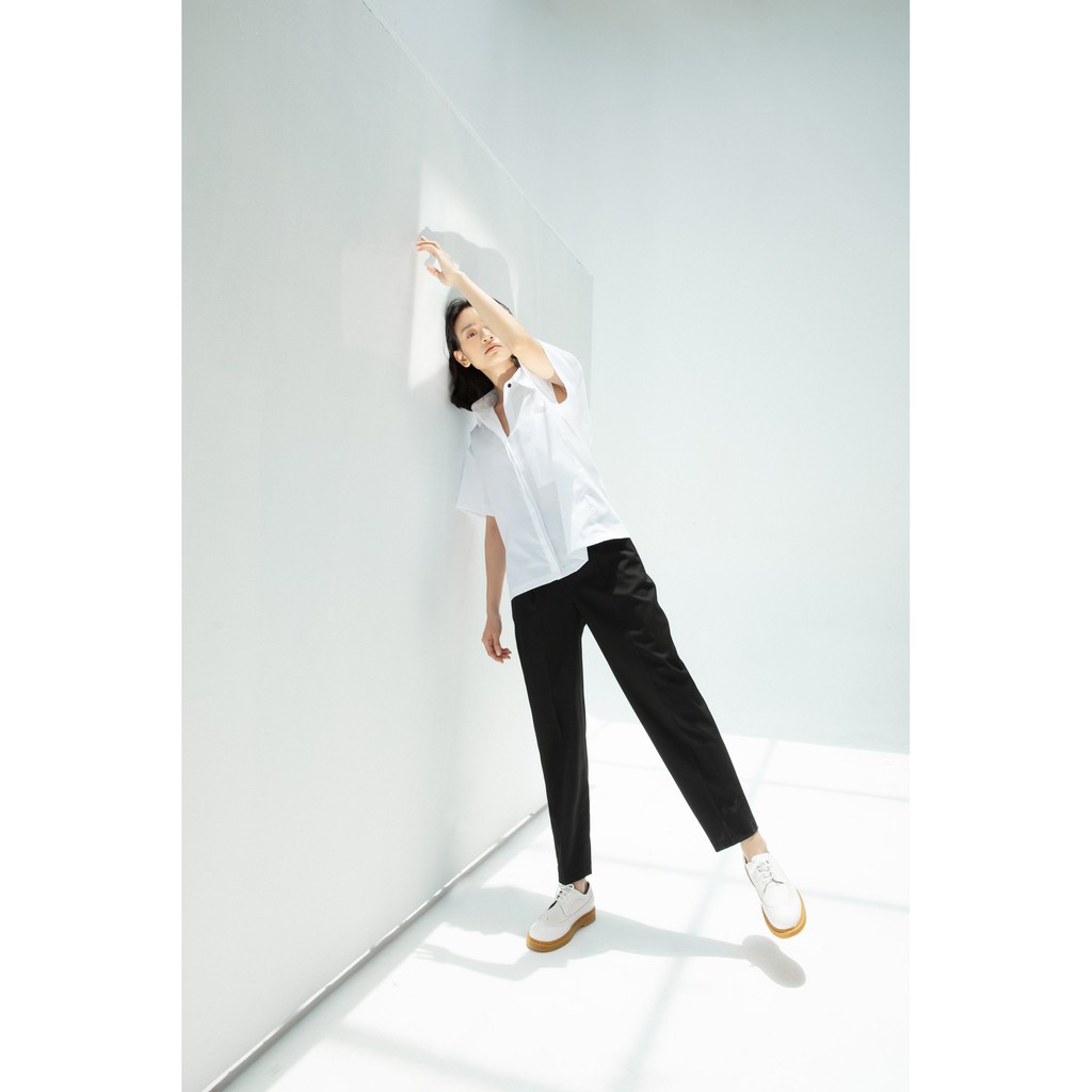 Quần baggy basic nữ MADELEN màu đen dáng mới phong cách công sở