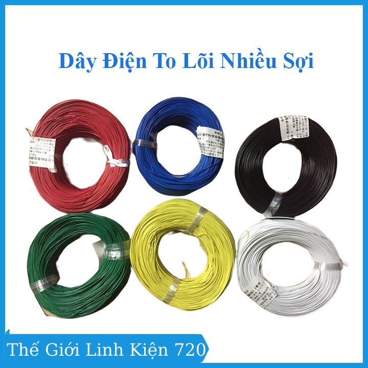 Dây điện to lõi nhiều sợi nhiều màu