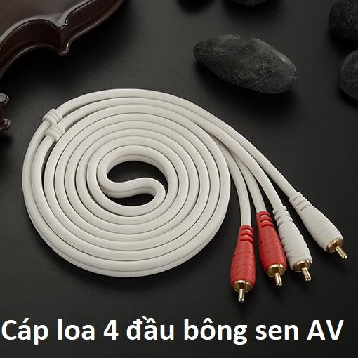 [HCM]Cáp loa AV 4 đầu bông sen dài 5M cao cấp JSJ (AV 4 ĐẦU)