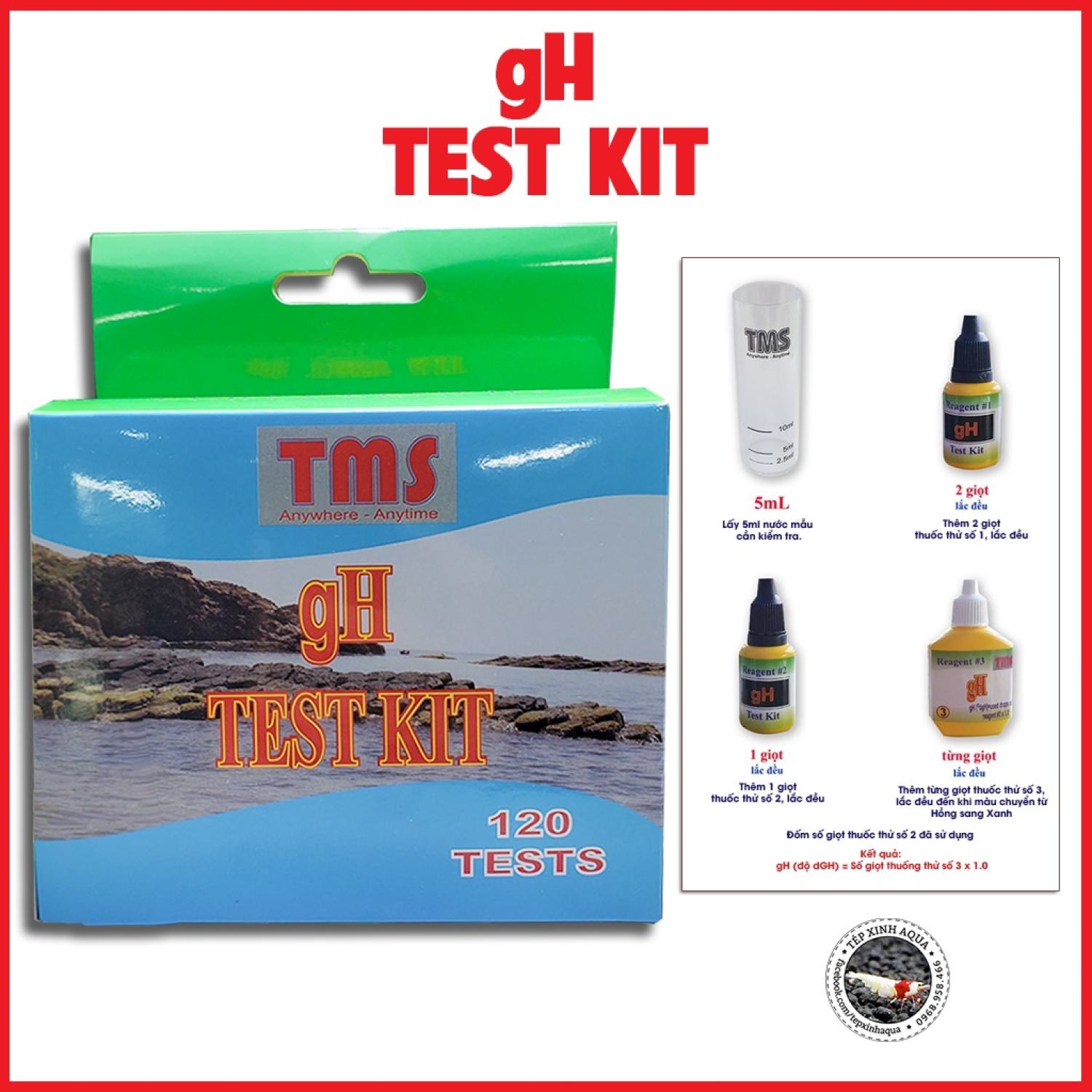 Bộ đo GH - test GH - Kit đo GH của TMS [Tép Xinh Aqua]