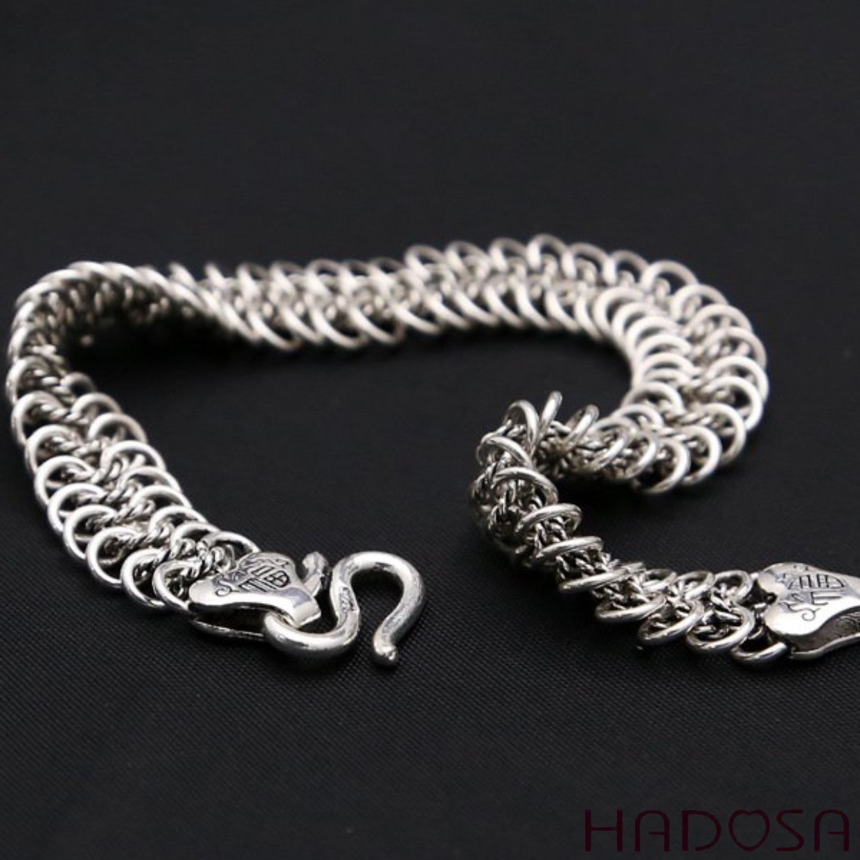 Cool 20.5cm x 11mm men's sterling silver bracelet