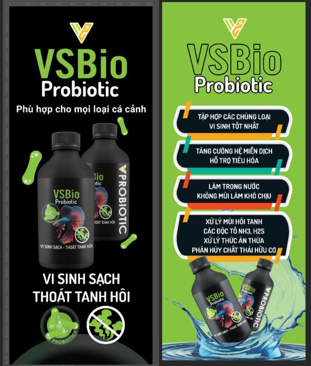 VSBIO - Probiotic Vi Sinh Sạch - Hết tanh hôi và làm trong nước hồ cá