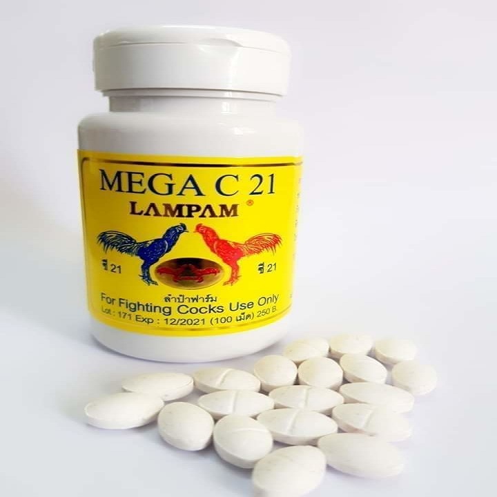 Mega c21 thuôc nuôi gà đá cao cấp thái lan hủ 100 viên