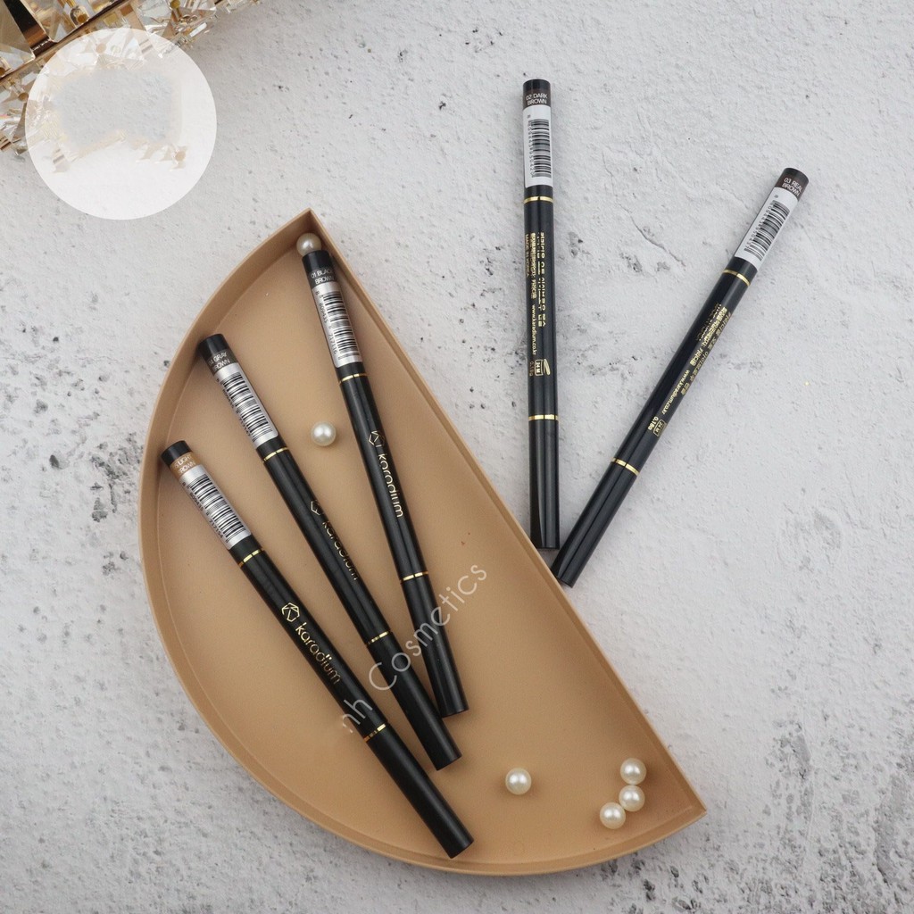 Chì kẻ mày không trôi Karadium hai đầu ( black brown)