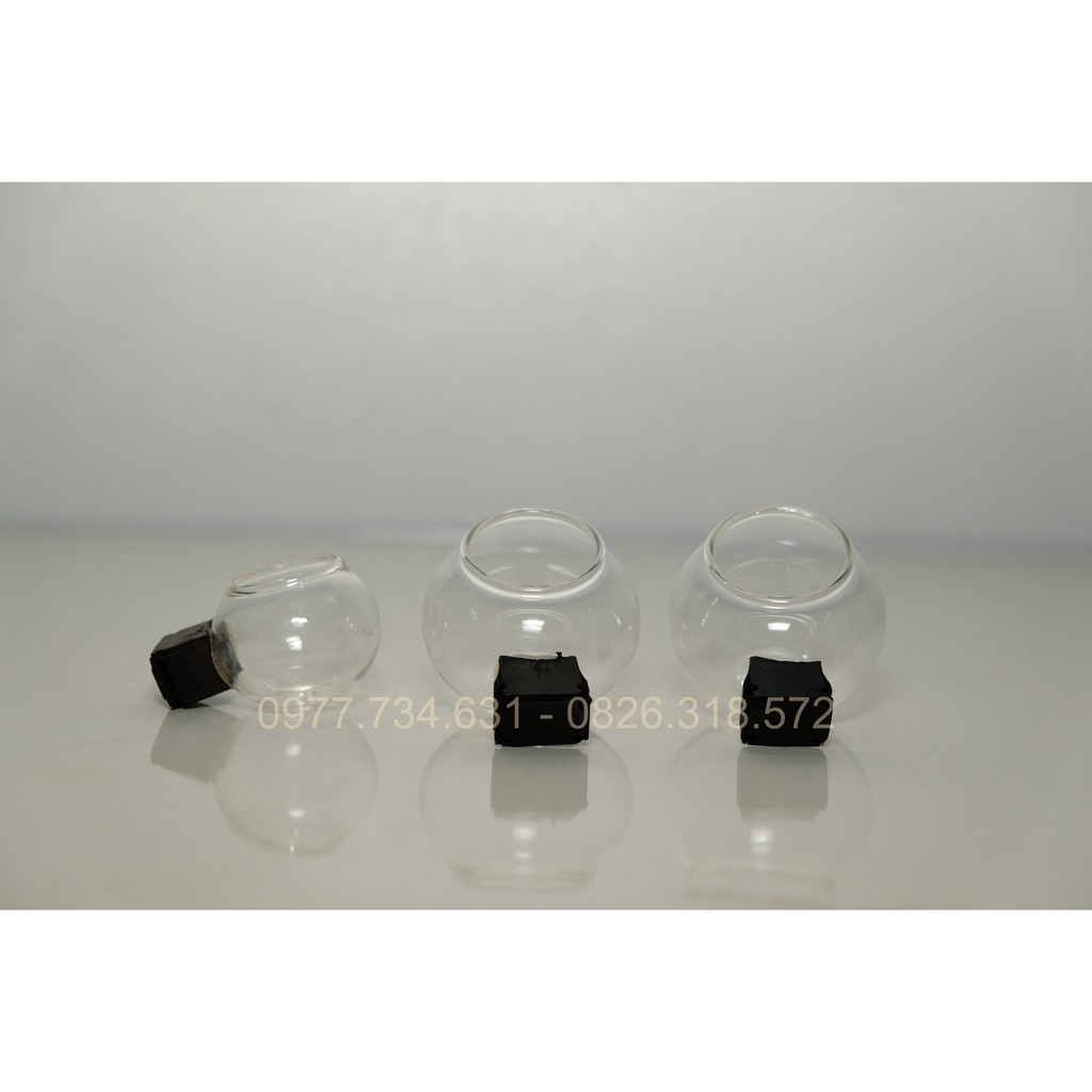 Cóng ănuống thủy tinh chào màochích chòe tai mun cao cấp họa tiết siêu đẹp bộ 3 chiếc Phụ Kiện Kabosa