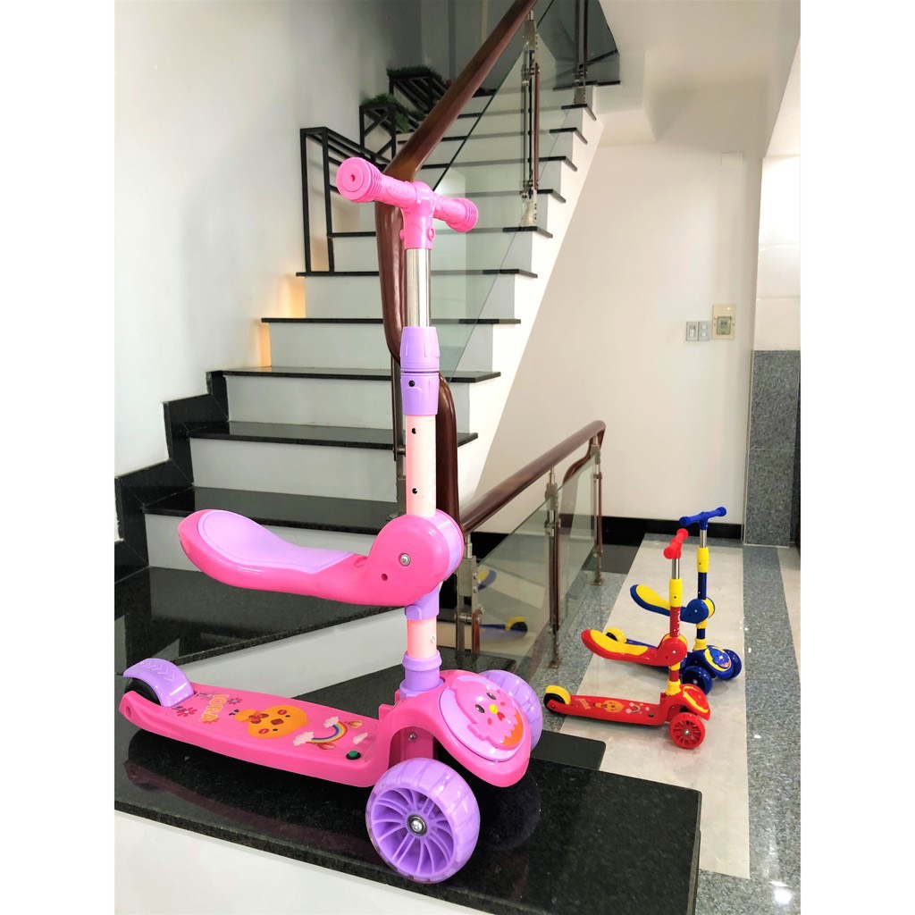 Xe trượt, chòi chân, bập bênh Scooter đa năng cho bé thêm năng động